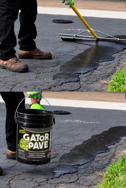 Sellador Gator pave para grietas de piel de cocodrilo