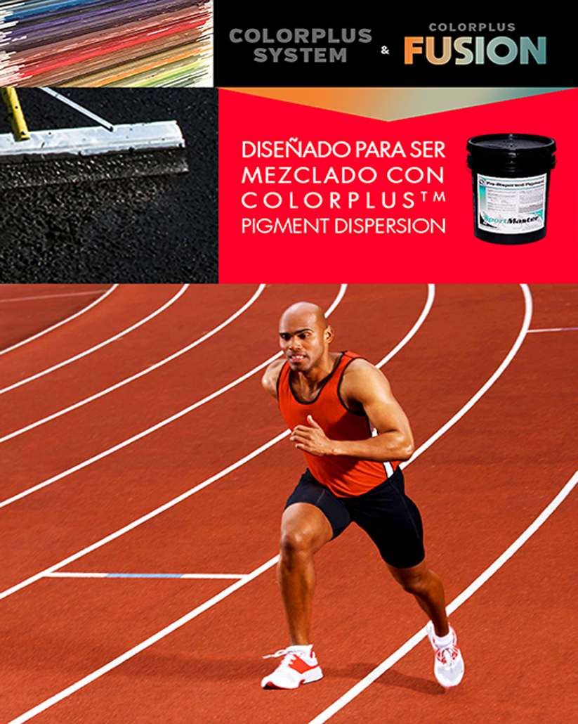 Trackmaster plus sistema con caucho para pistas deportivas